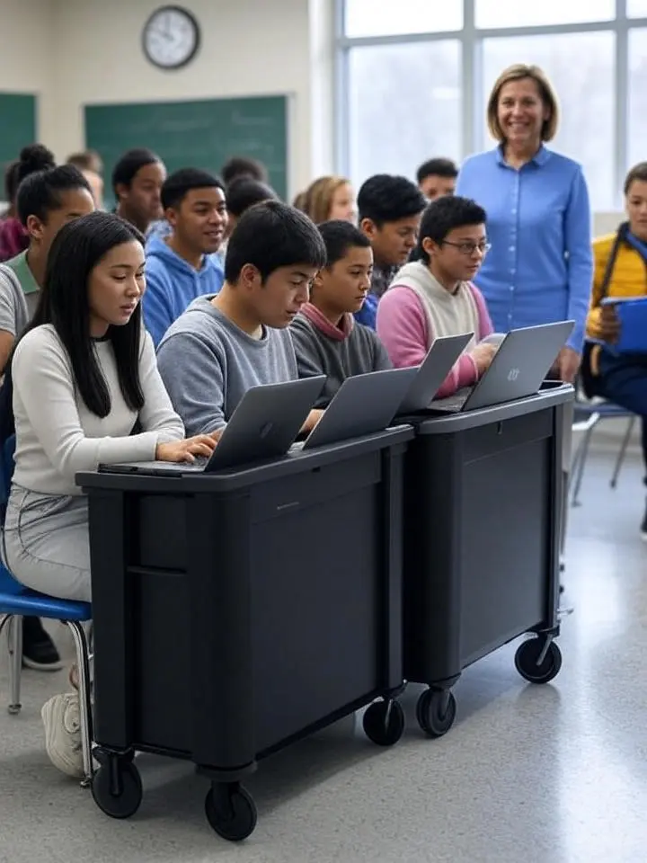 Why Schools Need Charging Carts Tripp Lite 36-Port AC Charging Cart